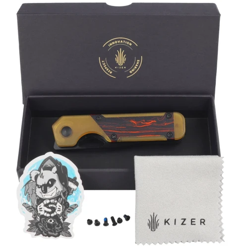 Nóż Kizer Mini Militaw Damascus G10 Nitro-V