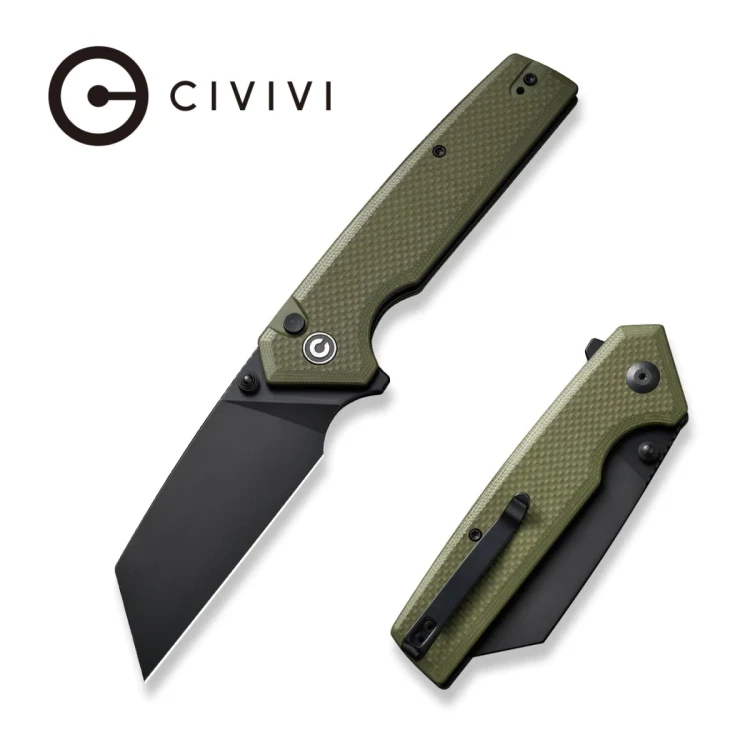Nóż składany Civivi Amirite OD Green G10, Black Nitro-V