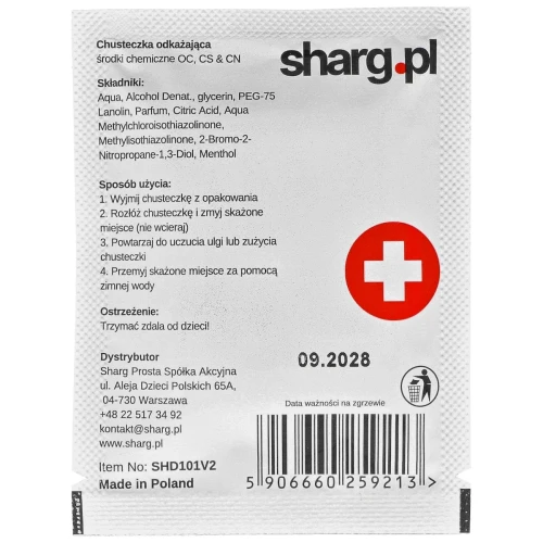 Chusteczka neutralizująca gaz pieprzowy Sharg