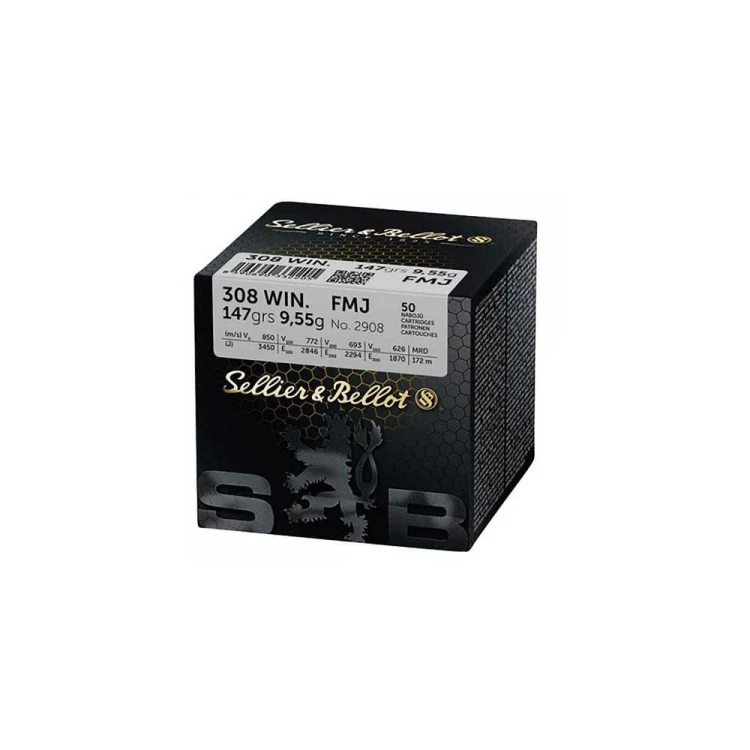 Amunicja S&amp;B 147gr 9,55g FMJ 308Win (50)