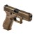 Glock 19X Coyote – widok od góry, linia zamka