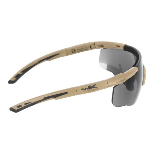 Okulary taktyczne Wiley X Saber Advanced 308T smoke / clear / rust - ZESTAW