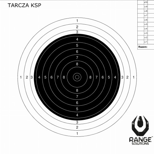 Tarcze strzeleckie Range Solutions KSP Karabin sportowy 100szt.
