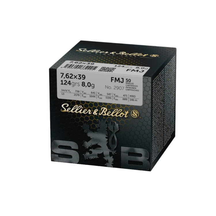 Amunicja 7,62x39 S&amp;B 8,0G FMJ