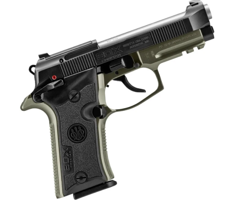 Beretta 80X Cheetah Green .380 ACP – detal zamka