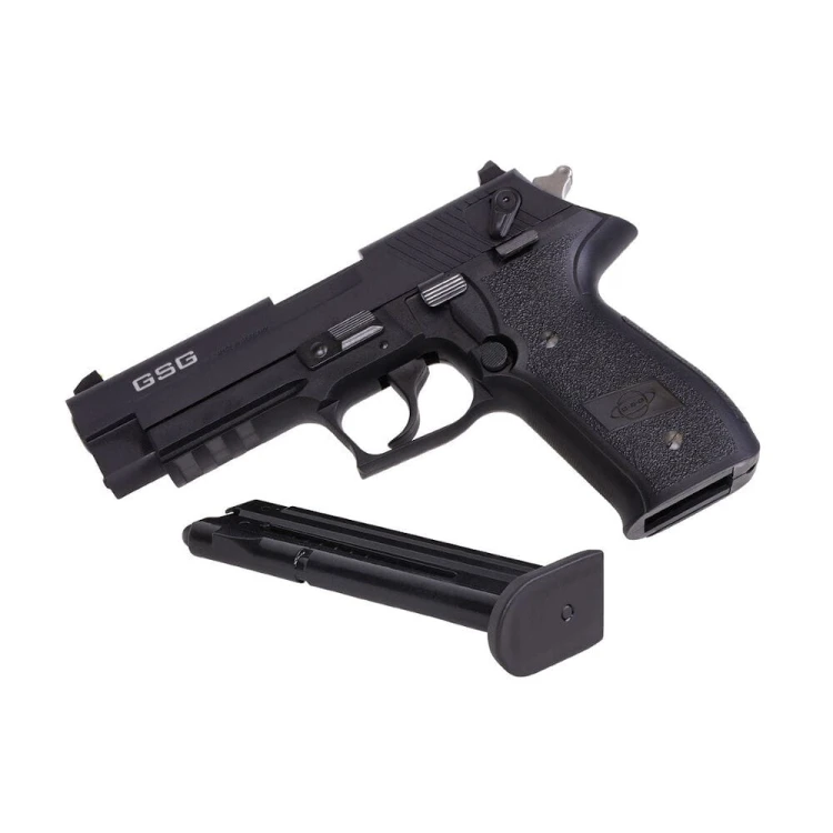 Broń GSG Fire Fly Black kaliber .22 LR – detal chwytu i spustu