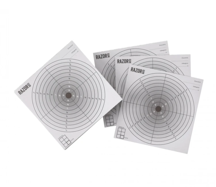 RazorGun 14 × 14 – papierowe tarcze strzeleckie