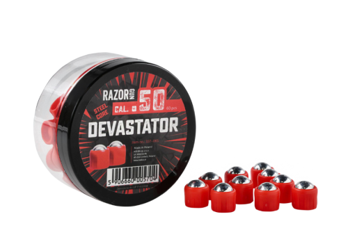 Kule metalowe RazorGun Devastor kal. 50 – widok z boku