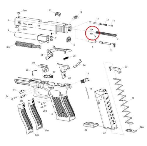 Zabezpieczenie sprężyny iglicy Eemann Tech Glock