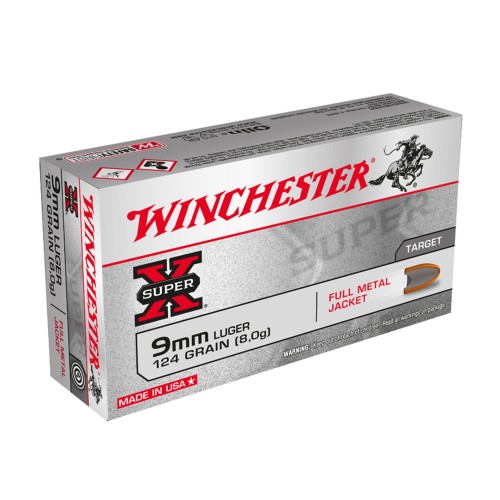 Amunicja 9mm Luger Winchester 8,0 G 124 GR FMJ