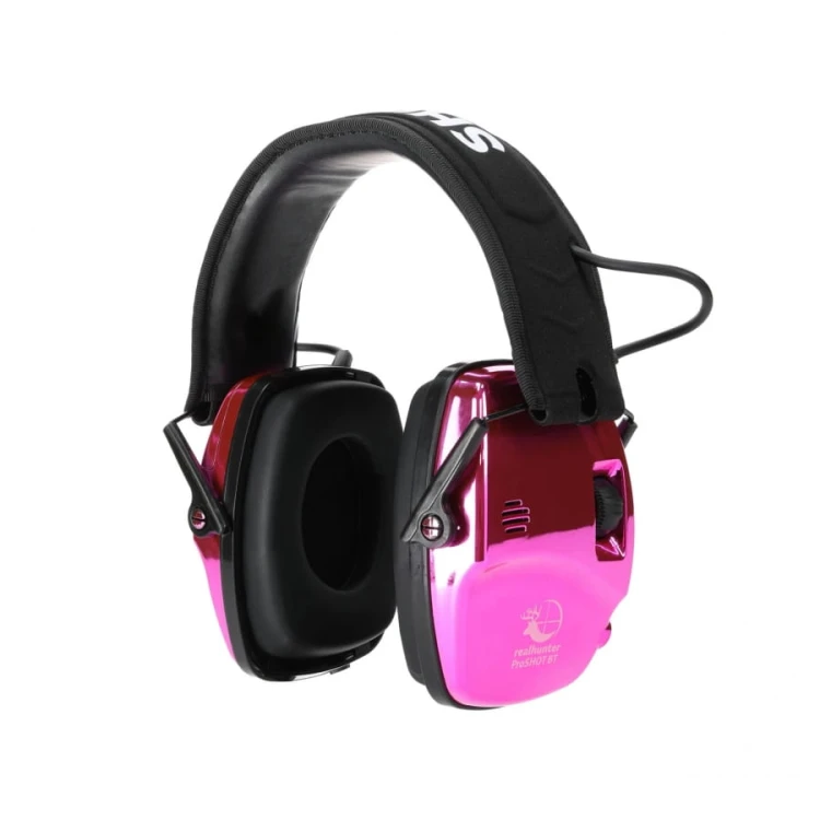 Słuchawki aktywne RealHunter Active ProSHOT BT w wzorze Pink Devil