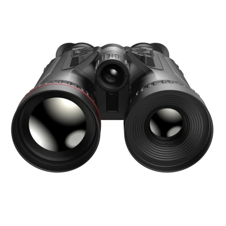 Obrazowanie fusion wysokiej jakości – symulowany widok z lornetki HIKMICRO Habrok Pro.