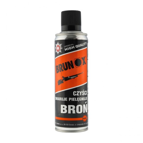 Olej konserwujący Brunox Turbo Spray 300 ml w aerozolu do konserwacji broni palnej.