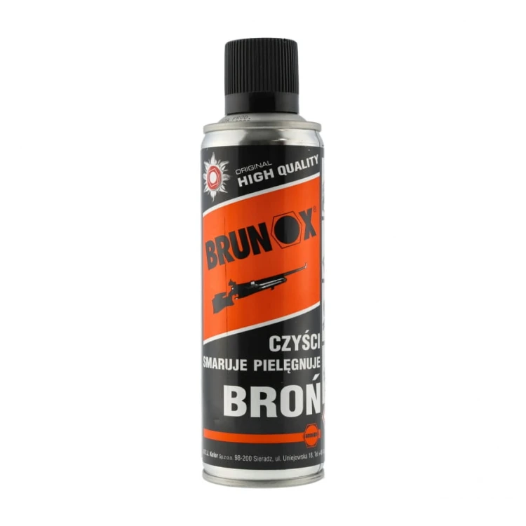 Olej konserwujący Brunox Turbo Spray 300 ml w aerozolu do konserwacji broni palnej.
