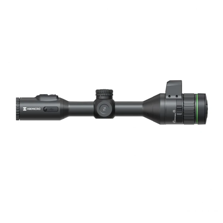 Klasyczny korpus lunety HIKMICRO Alpex 4K LRF, przystosowany do montażu 30 mm.