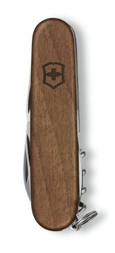 Scyzoryk Victorinox Huntsman Wood  z okładzinami z drewna orzecha włoskiego.