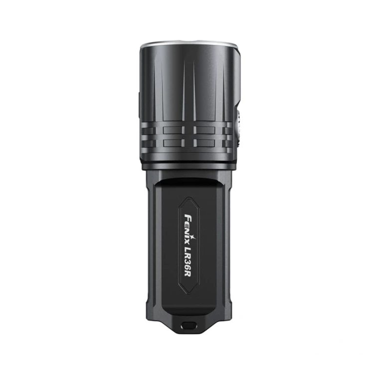 Latarka Fenix LR36R z obrotowym przełącznikiem i portem ładowania USB-C.