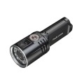 Porównanie światła szerokokątnego i skupionego (laserowego) latarki Fenix LR36R.