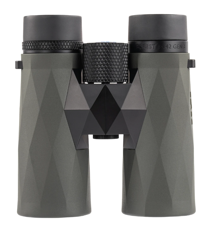 Lornetka Delta Optical Forest Gen3, widok na obiektywy i ergonomiczną, gumowaną obudowę.