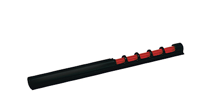 Ruby muszka światłowodowa 120 mm czerwona – widok z boku