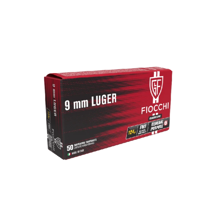 Amunicja Fiocchi Red 8,0G 124GR FMJ 9mm Luger