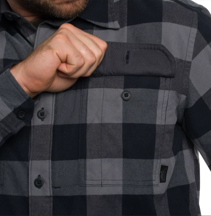 Koszula GreyMan Shirt szara XXL - kieszonka