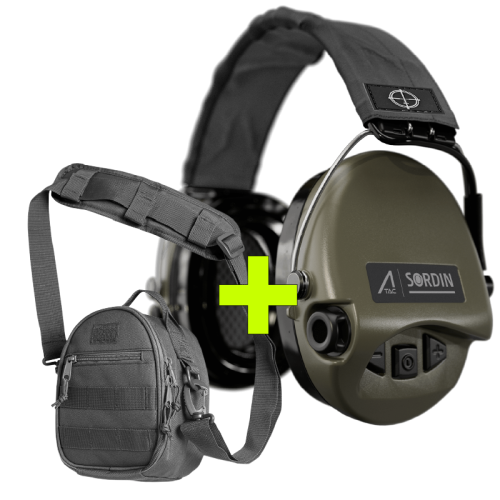 ACE słuchawki oliwkowe z torbą dark grey – zestaw