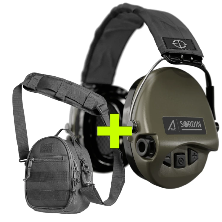 ACE słuchawki oliwkowe z torbą dark grey – zestaw