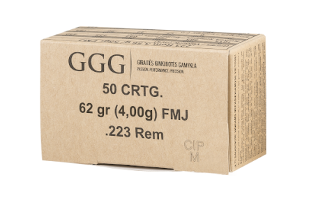 Amunicja GGG 62gr 4,0g FMJ GPR12 223Rem